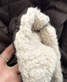 Reversible Fur Collar Quilted Dumble Jumper