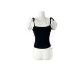 [Fake Layered] Sund Ribbon Sleeveless Layered Puff Short Sleeve T-Shirt