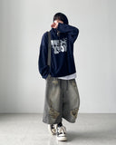 Marble Gray Crop Denim Pants