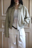 Humming Crop Leather Jacket