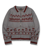 [2-WAY] Cherry Crop Zip-Up Cardigan