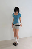 CURVED ROUND TEE