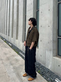Non-fade raw wide denim