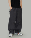 Snap button nylon pants