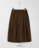 Sinmis Banding Incised Cotton Bermuda Pants