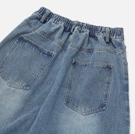 【U LAN】muse wide damage denim pants U LAN】muse wide damage denim pants
