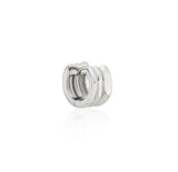 Triple Silver Cutout One-Touch Earrings S