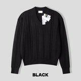 Croa Cable V-Neck Crop Knit