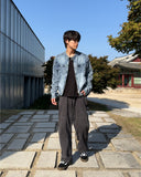 Biker Washed Denim Jacket