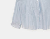 Manin Stripe See-through Overfit Long Sleeve Shirt