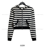 Pierre Stripe Set-up Two-Way Hood Zip-Up