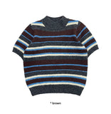 (WOOL) STRIPE HALF KNIT