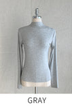 Tight Creamy Half-Neck Basic T-shirt