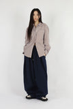 Folding line wide pants