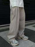 Solid Two-Tuck Cotton Pants