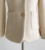 Gerard Pearl Boucle Wool Quilting Half Jacket