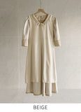 Rebbe Jacquard Collar Pleated One Piece (Belt set)