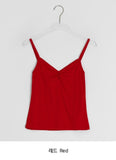 Highla Punching Basic V-Neck Shirring Sleeveless
