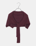 Hoyu layered one-piece wrap set long knit