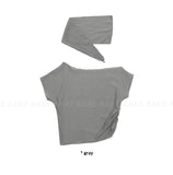 [SET] UNBALANCE TEE & SCARF