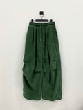 Green Corduroy Corduroy String Pants