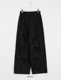 [unisex] Gomei banding brushed rivet wide jogger pants