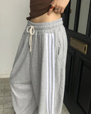 Kinda Track Snap Button Wide Long Training Pants
