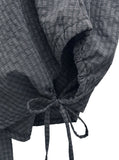 Ruffle Lnot Unbalanced Check Skirt