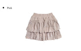 Sand Tiered Tweed Mini Skirt