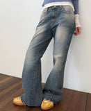SIDE STUD FLARE DENIM