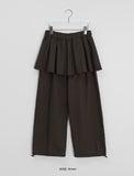 [BAONHAUS] Sosolo Cotton Tiered Layered Banding Skirt Pants