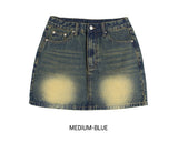 [U-DENIM/Special Product] Keto Washing Denim Mini Skirt