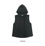 FRILL SHIRT HOOD VEST