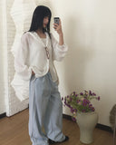 [MADE] Polon String See-through Hood Cardigan