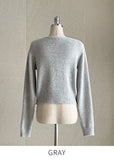 [10% wool] Baon Boucle Semi Turtleneck Knit Cardigan Set