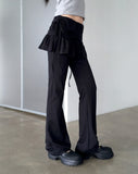 Pinshu Culotte Flared String Bootcut Skirt Pants
