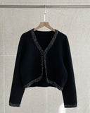 Wilett Sequins Bolero Crop Cardigan