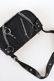 zipper chain shoulder bag
