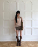 Curren Lace Ribbed Sleeveless