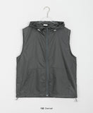 [unisex] Maoki Nylon String Over Hood Vest