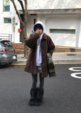(WOOL) ALPACA STRAP HALF COAT