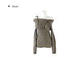 Haev String Ribbon Off-Shoulder Rib Knit