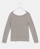 Nell Number Print One Off-Shoulder Long-Sleeve T-Shirt