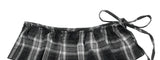 Bungee Check Tiered Layered Wrap Skirt