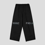 Wanted Lettering Banding Pants
