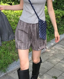 LINEN STRIPE SHORTS