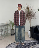 Lau Cutting Flannel Checkered Shirt