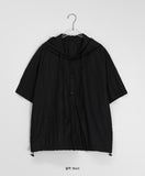 [unisex] Sdit Summer Nylon Hood Over Short Sleeve Shirt
