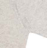 Bone linen V-neck knit