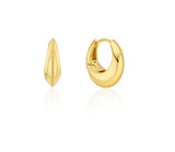 Champagne Moon Silver Gout Glint Earrings S